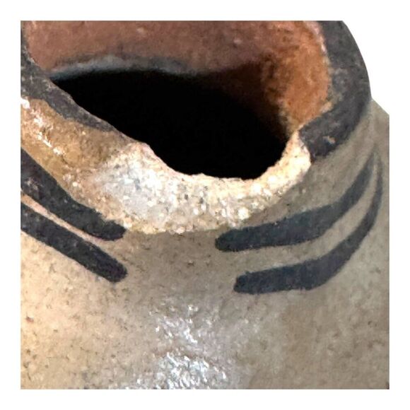 Exceptional Historic Cochiti polychrome pottery canteen, ca 1900 Mini 3" READ - Picture 5 of 7